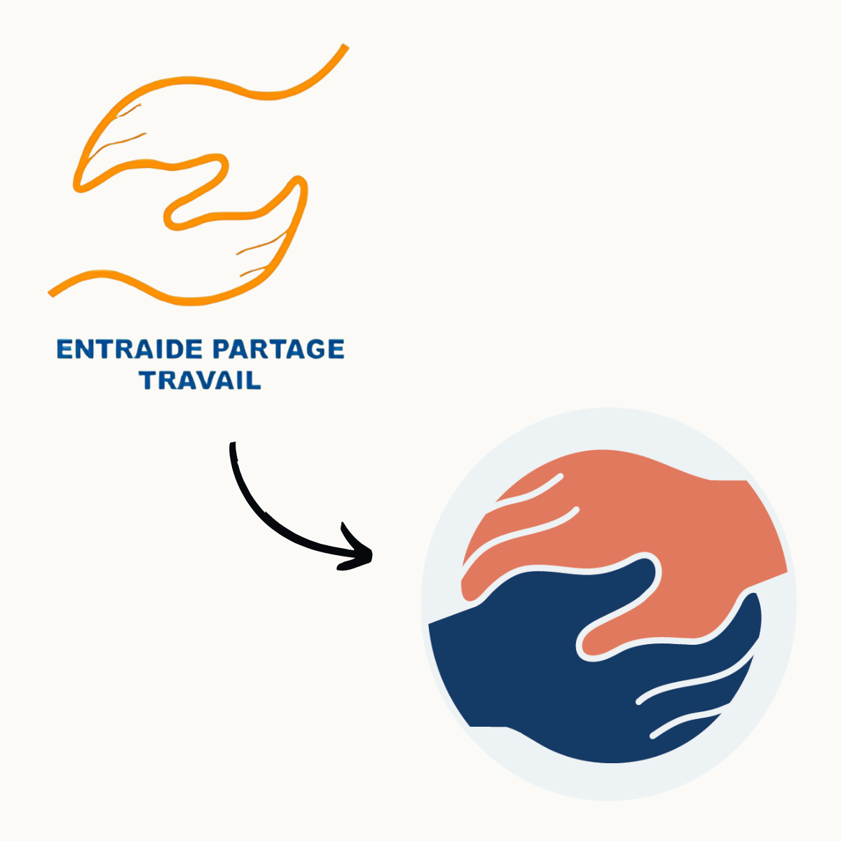 Accueil 17 Refonte logo Entraide Partage Travail